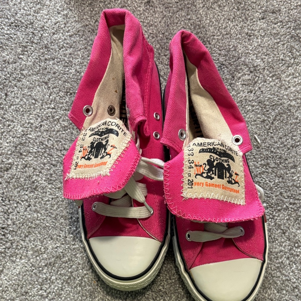 Pink High-Top Sneakers